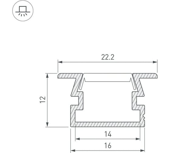 Профиль Arlight PDS-FS-2000 ANOD 2м 038687