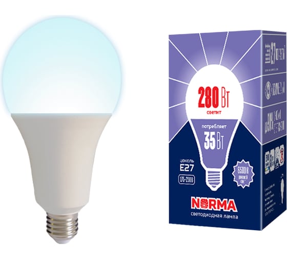 Светодиодная лампа Volpe LED-A95-35W/6500K/E27/FR/NR Форма "A", матовая Серия Norma UL-00005609