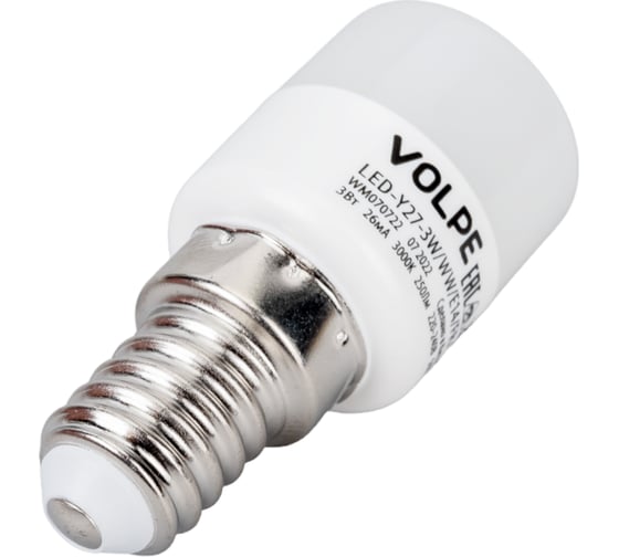 Светодиодная лампа для холодильников Volpe Матовая колба LED-Y27-3W/WW/E14/FR/Z UL-00000178