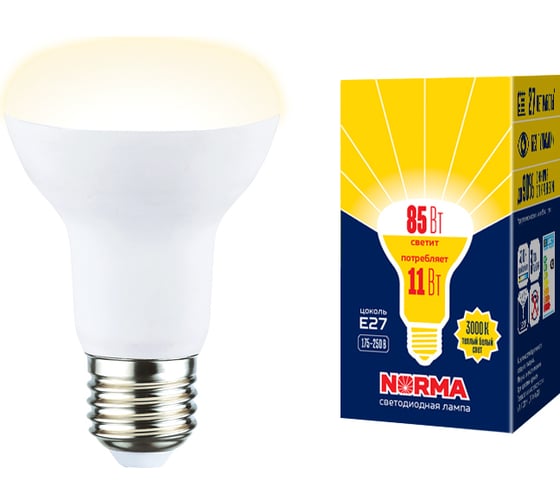 Светодиодная лампа Volpe LED-R63-11W/3000K/E27/FR/NR UL-00005774