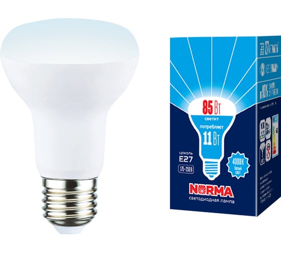 Светодиодная лампа Volpe LED-R63-11W/4000K/E27/FR/NR UL-00005775 1