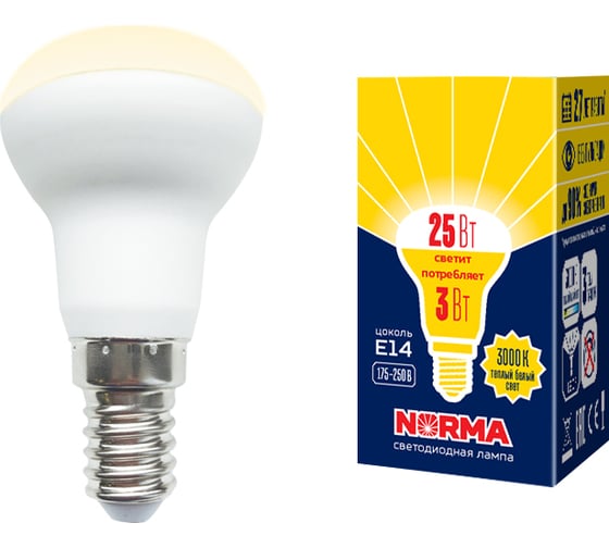 Светодиодная лампа Volpe LED-R39-3W/3000K/E14/FR/NR UL-00005625