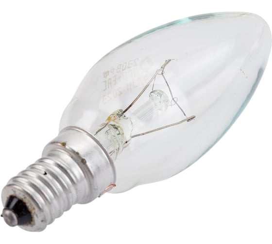 Лампа накаливания КАЛАШНИКОВО ДС B36 40Вт 230-240V E14 свечка, прозрачная в цветной гофре C0025708