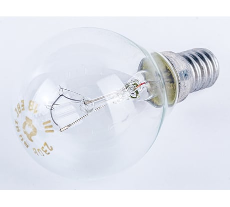 Лампа накаливания КАЛАШНИКОВО ДШ P45 40Вт 230-240V E14 шарик, прозрачная в цветной гофре C0025720