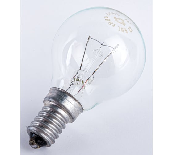 Лампа накаливания КАЛАШНИКОВО ДШ P45 40Вт 230-240V E14 шарик, прозрачная в цветной гофре C0025720