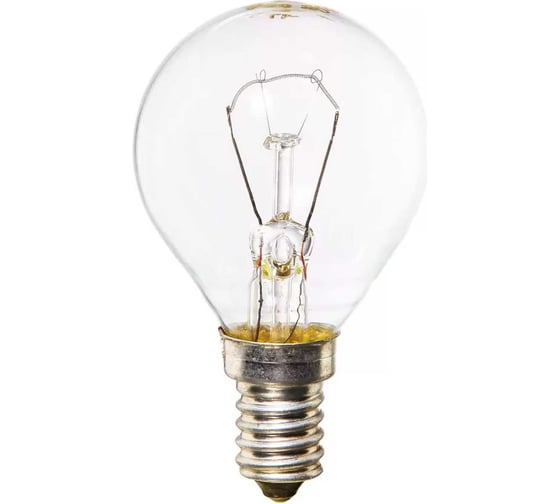 Лампа накаливания КАЛАШНИКОВО ДШ P45 60Вт 230-240V E14 шарик, прозр. в цветной гофре C0025722