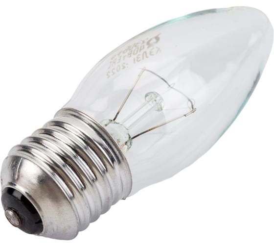 Лампа накаливания КАЛАШНИКОВО ДС B36 40Вт 230-240V E27 свечка, прозрачная C0040318