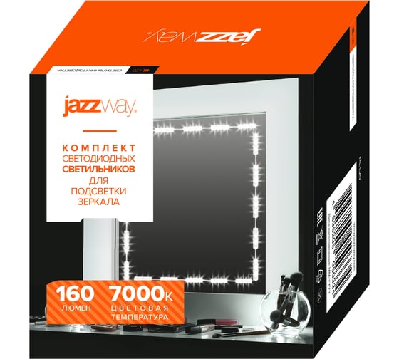 Светодиодный светильник Jazzway ML-L20 60SMD 12Вт 160лм 7000К подсветка для зеркала диммируемая IP20 5050334 1