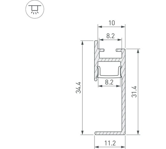 Профиль Arlight PLINTUS-H35-F-2000 WHITE 2м 043605