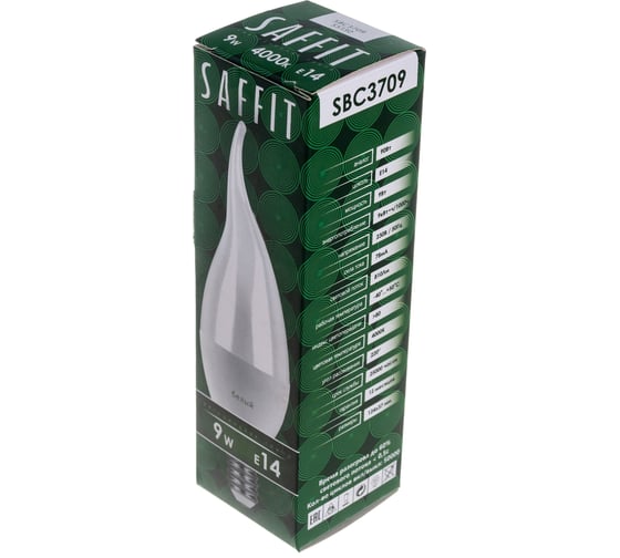 Светодиодная лампа SAFFIT 9W 230V E14 4000K на ветру, SBC3709 55130