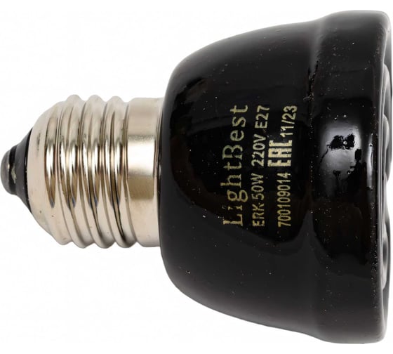 Инфракрасная керамическая лампа LightBest для обогрева erk 50w 220v е27 700109014