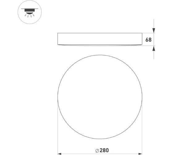 Светильник Arlight IM-FLOWER-EMERGENCY-3H-R280-15W Day4000-MIX, IP54 Пластик, 042555
