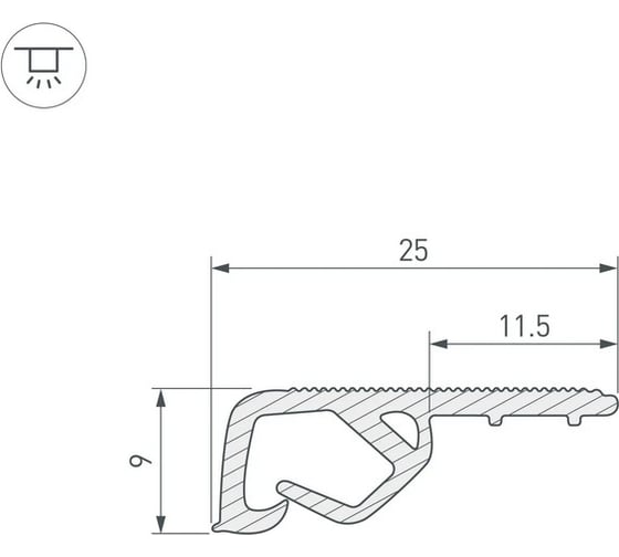 Профиль Arlight STRETCH-CEIL-TEXTILE-2600 1шт 039517
