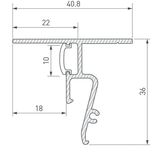 Профиль Arlight STRETCH-SHADOW-M-CEIL-2000 BLACK 2м 040703(1)