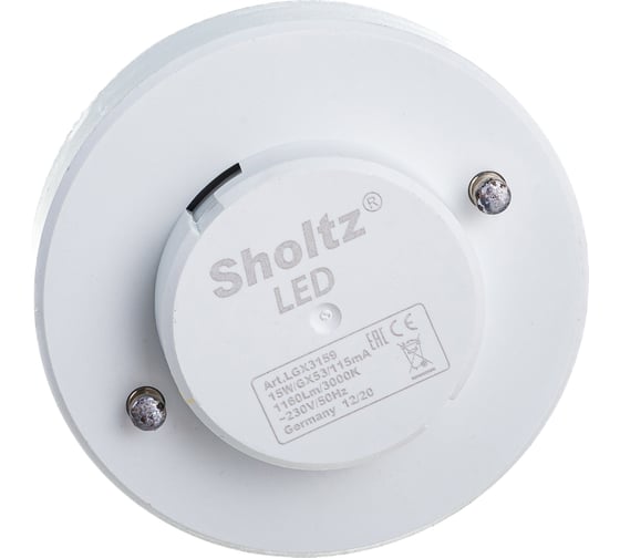 Светодиодная лампа Sholtz 15Вт GX53 3000K 220В LGX3159