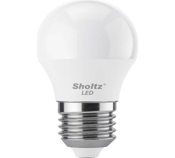 Светодиодная лампа Sholtz шар 9Вт E27 4200К 220В LEB3049 1