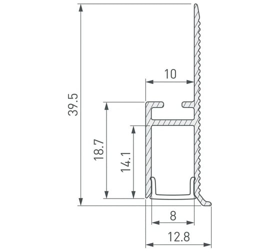 Профиль Arlight WALL-FANTOM-W10-2000 ANOD 2м 043692