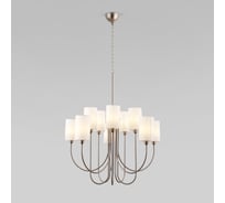 Подвесная люстра Eurosvet с тканевыми абажурами 60164/10 никель a065750