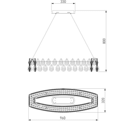 Подвесная люстра Bogate's с хрусталем 90372/1 strotskis a065696