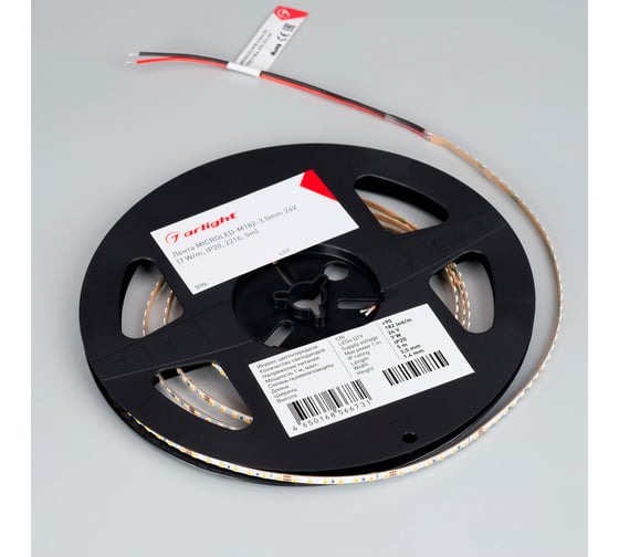 Светодиодная лента Arlight MICROLED-M182-3.5mm 24V Warm3500 5м 045009