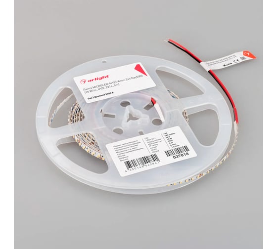 Светодиодная лента Arlight MICROLED-M182-4mm 24V Day5000 5м 037818