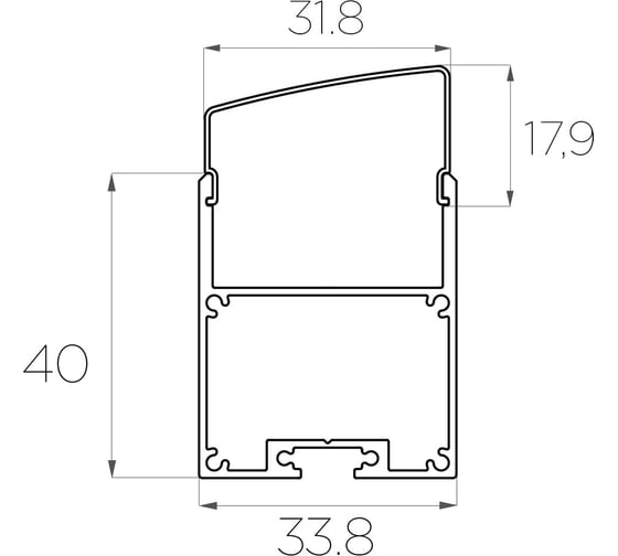 Комплект алюминиевого профиля LEDCRAFT с экраном и заглушками LC-LP4034M36T-3 1627000081