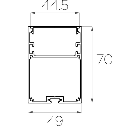 Комплект алюминиевого профиля LEDCRAFT с экраном и заглушками LC-LP7050M44-3 1627000039