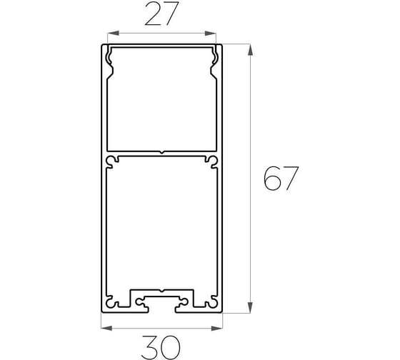 Комплект алюминиевого профиля LEDCRAFT с экраном и заглушками LC-LP6730M30-3 1627000145