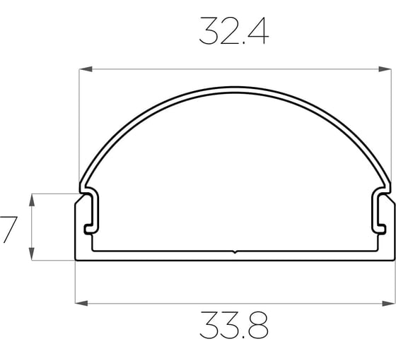 Комплект алюминиевого профиля LEDCRAFT с экраном и заглушками LC-LP0733M36R-3 1627000063