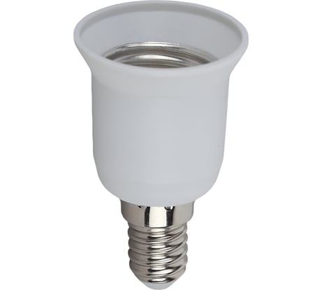 Переходник ЭРА E14-E27, пластик, белый Б0043743