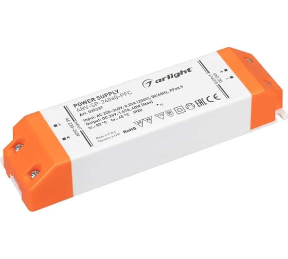 Блок питания Arlight ARV-SP-24040-PFC 1шт 039237 1