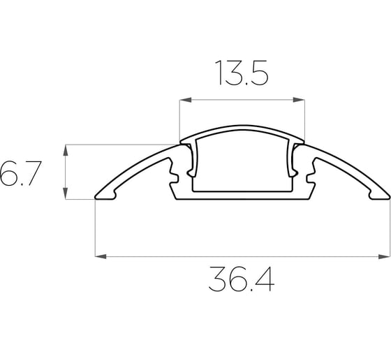 Комплект алюминиевого профиля LEDCRAFT с экраном и заглушками LC-LPP0636M16-3 1627000033