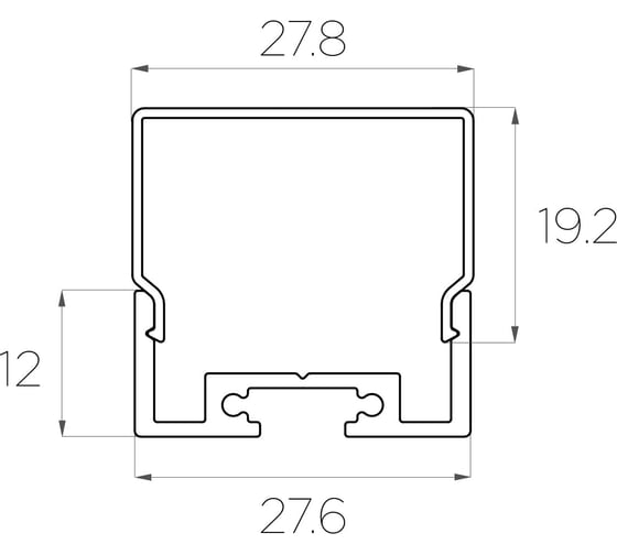 Комплект алюминиевого профиля LEDCRAFT с экраном и заглушками LC-LP1227M1728-3 1627000084