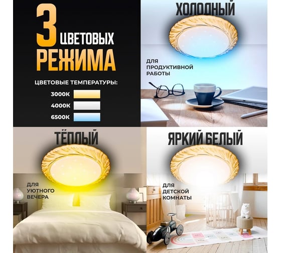 Светодиодный светильник Metronex mlr-02 - 48вт 400мм gold MLR-02GD