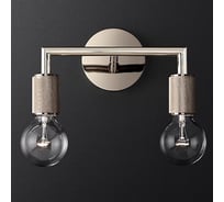 Бра IMPERIUMLOFT RH Utilitaire Double Sconce Silver 123265-22