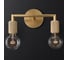 Бра IMPERIUMLOFT RH Utilitaire Double Sconce Brass 123264-22 1