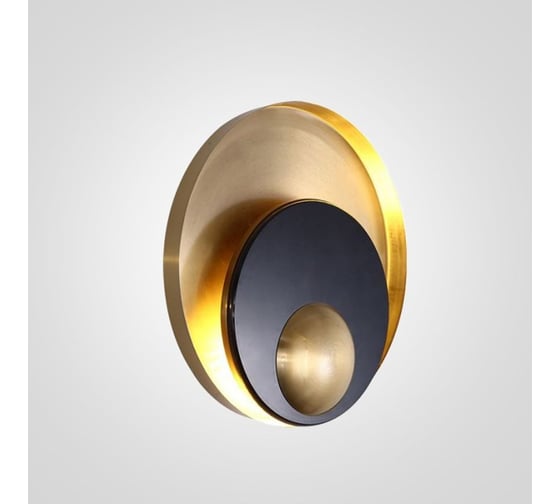 Бра IMPERIUMLOFT Джаггер Black WALL LAMP round gold 149472-22
