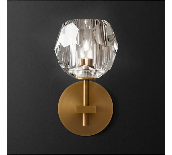 Бра IMPERIUMLOFT RH Boule de Cristal Single Sconce Brass 73511-22