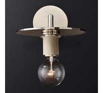 Бра IMPERIUMLOFT RH Utilitaire Knurled Disk Shade Sconce Silver 123283-22