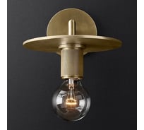 Бра IMPERIUMLOFT RH Utilitaire Knurled Disk Shade Sconce Brass 123282-22
