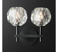Бра IMPERIUMLOFT RH Boule de Cristal Double Sconce Brass Черный 178385-22