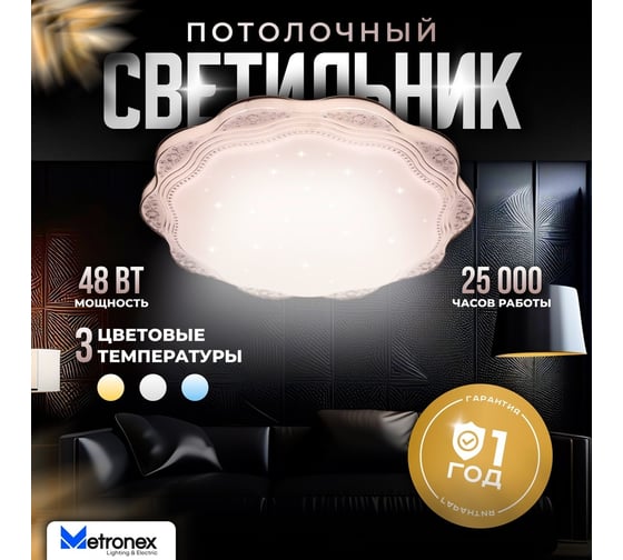 Светодиодный светильник Metronex mlr-03 - 48вт 400мм white MLR-03W