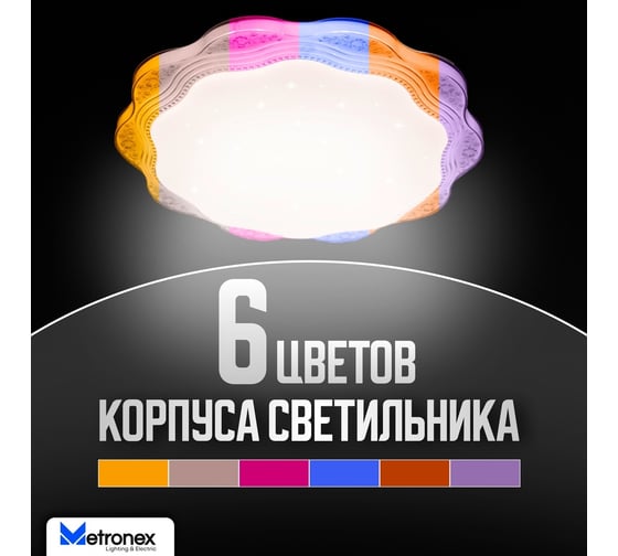 Светодиодный светильник Metronex mlr-03 - 48вт 400мм pink MLR-03P