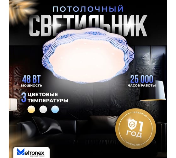 Светодиодный светильник Metronex mlr-03 - 48вт 400мм blue MLR-03B