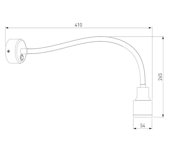 Настенный светодиодный светильник Elektrostandard Molly черный a043982