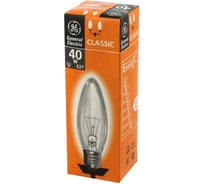Лампа накаливания General Electric GE 40C1/CL/E27--10/100b 74396