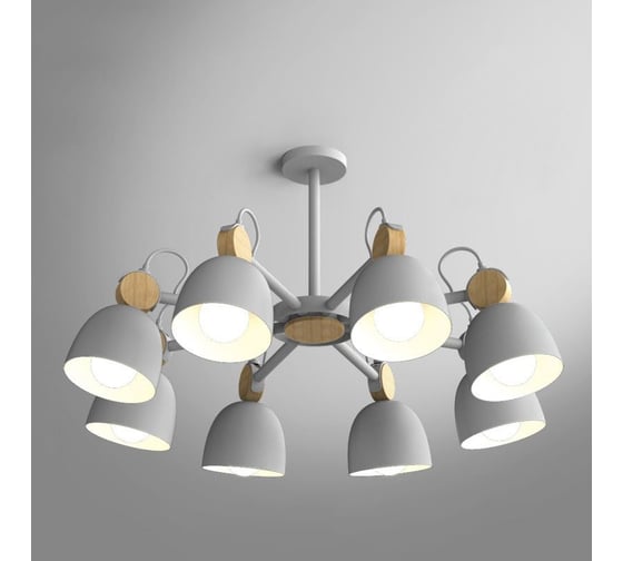 Потолочная люстр на штанге IMPERIUMLOFT ROLLA 8 Gray 178073-26