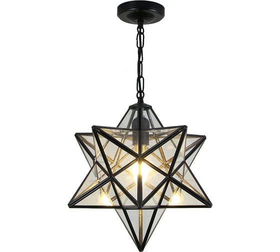 Люстра IMPERIUMLOFT Black Star Clear Glass 30 см 189645-26