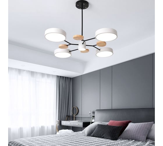 Люстра на штанге IMPERIUMLOFT MEADE 6 lamps White 207860-26 1