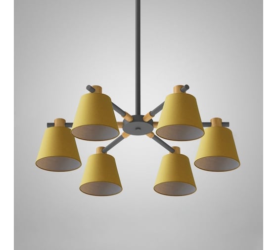 Потолочная люстра на штанге IMPERIUMLOFT NATURA A YELLOW 6 177989-26